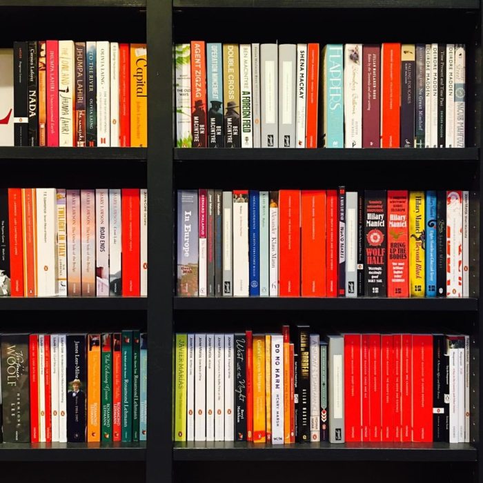 Bookshelf with lots of books